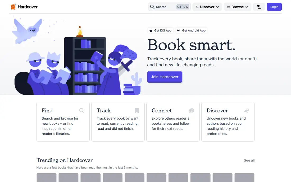 Hardcover homepage