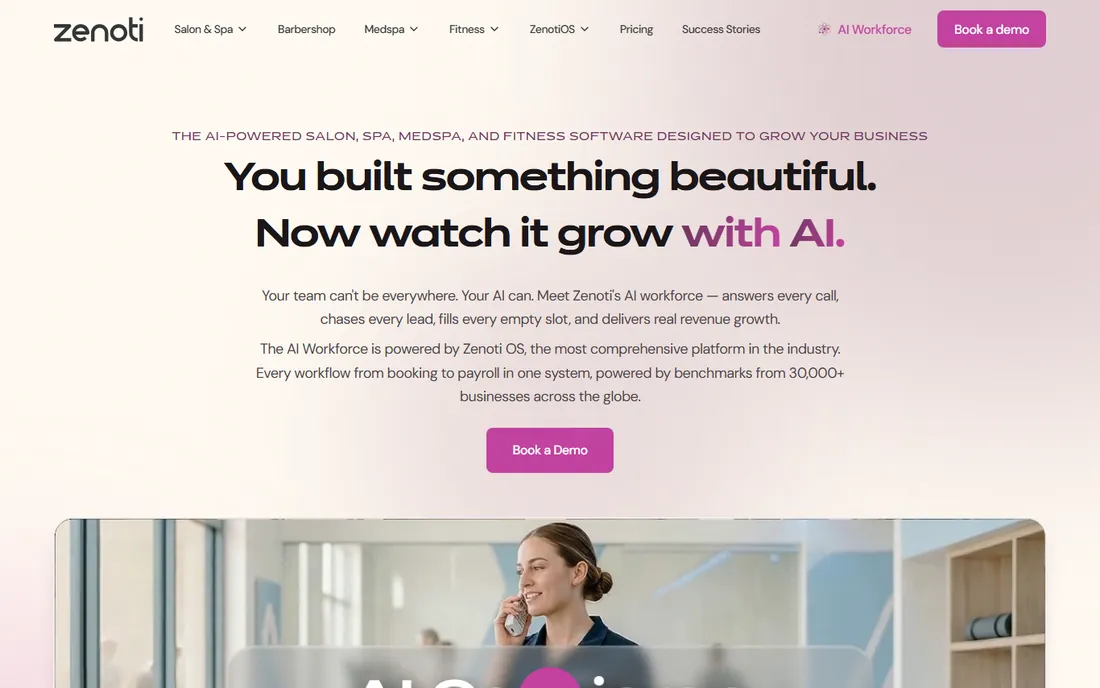 Zenoti homepage