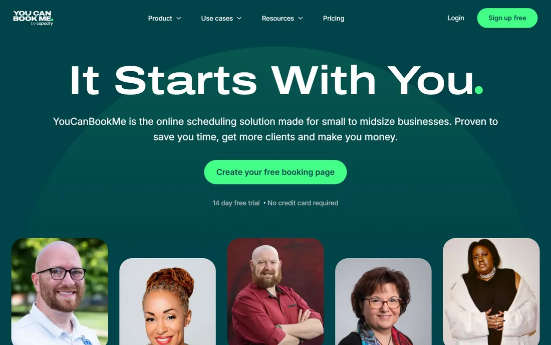 YouCanBookMe homepage