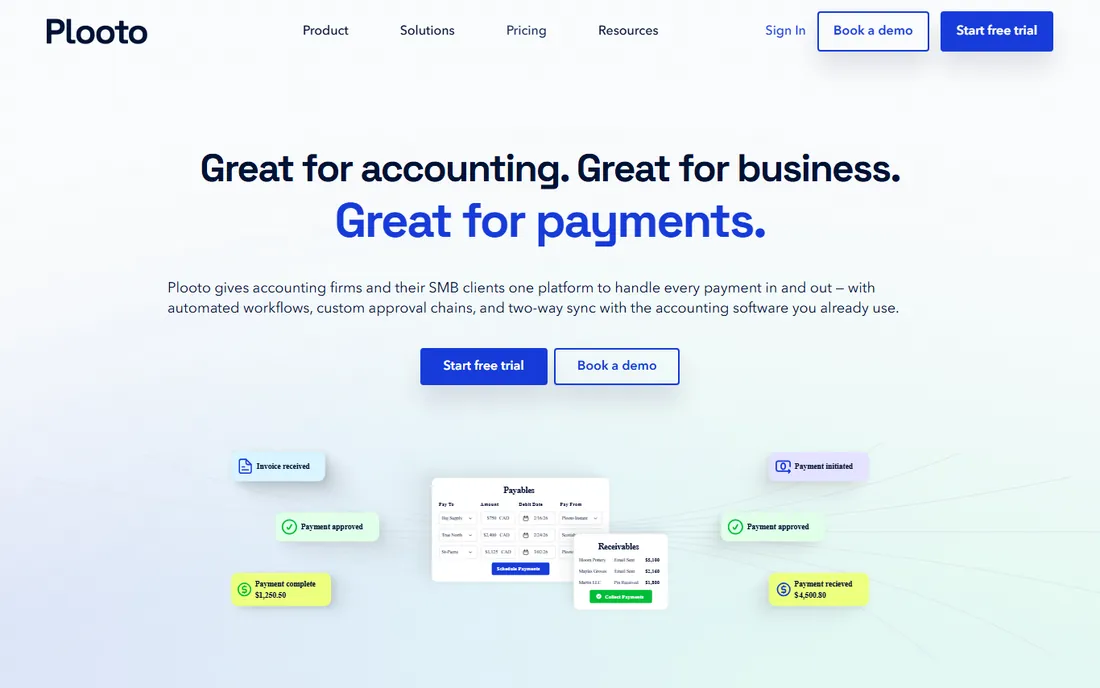 Plooto homepage