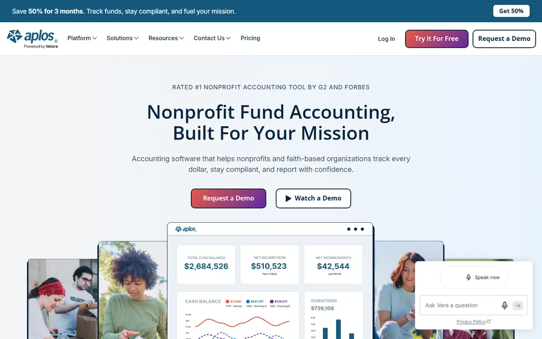 Aplos homepage