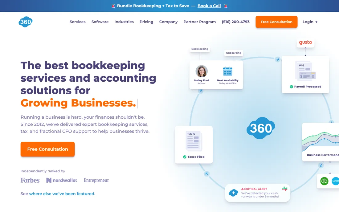 Bookkeeper360 homepage