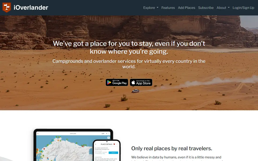iOverlander homepage