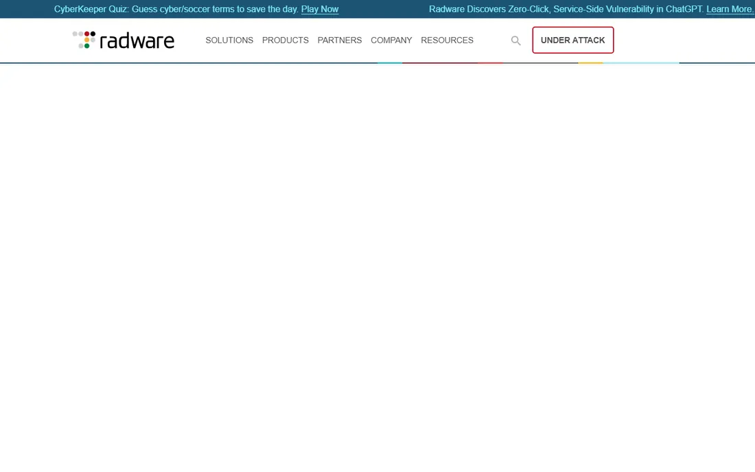 Radware homepage