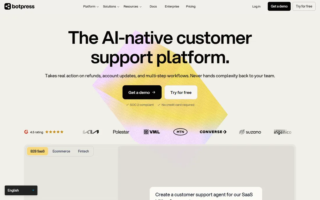 Botpress homepage