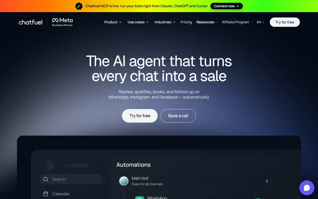 Chatfuel homepage