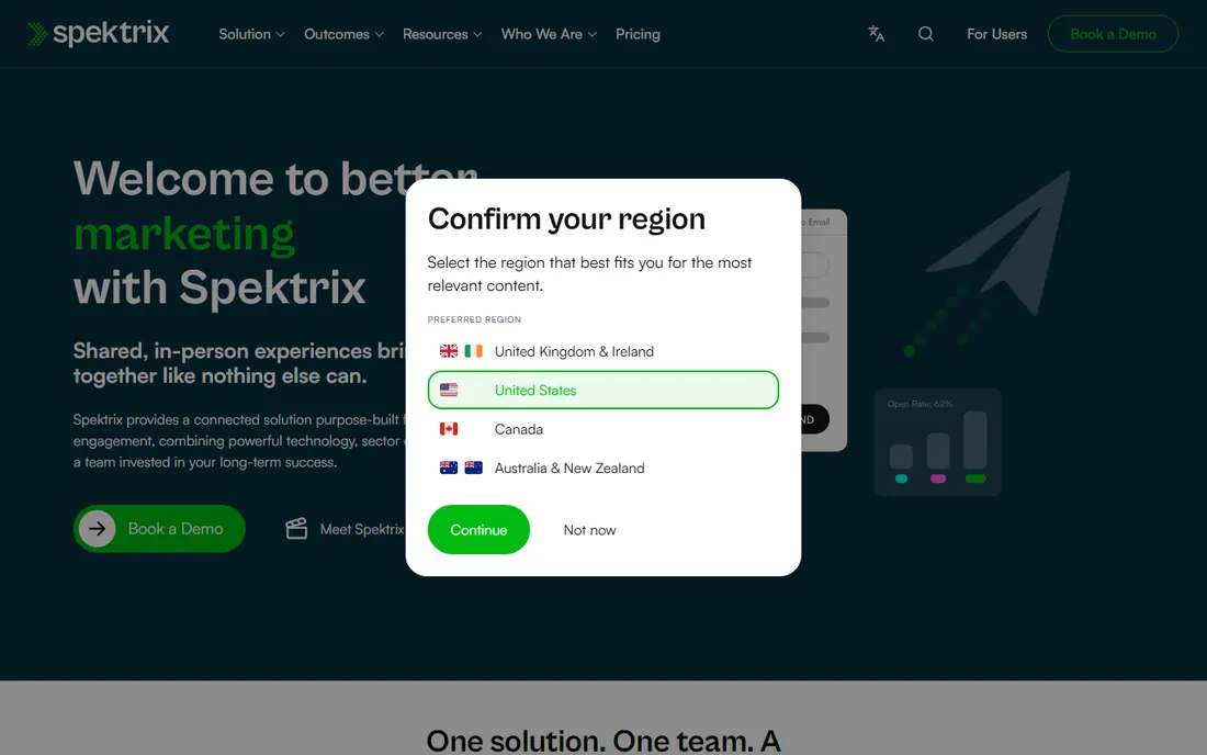 Spektrix homepage