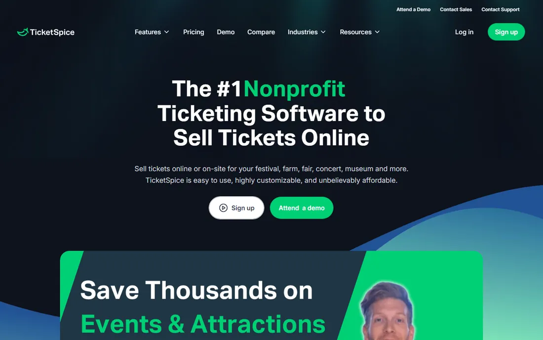 TicketSpice homepage