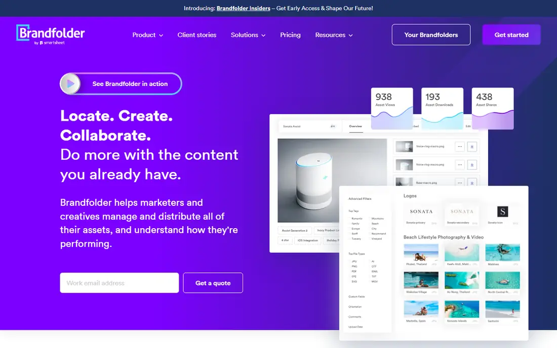 Brandfolder homepage