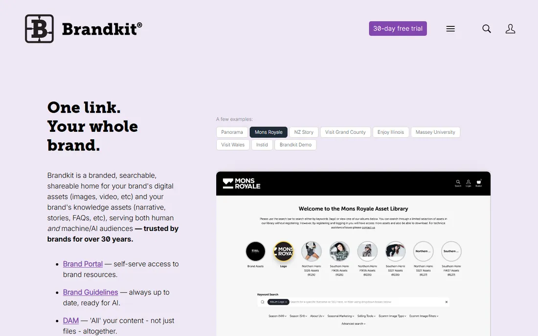 Brandkit homepage