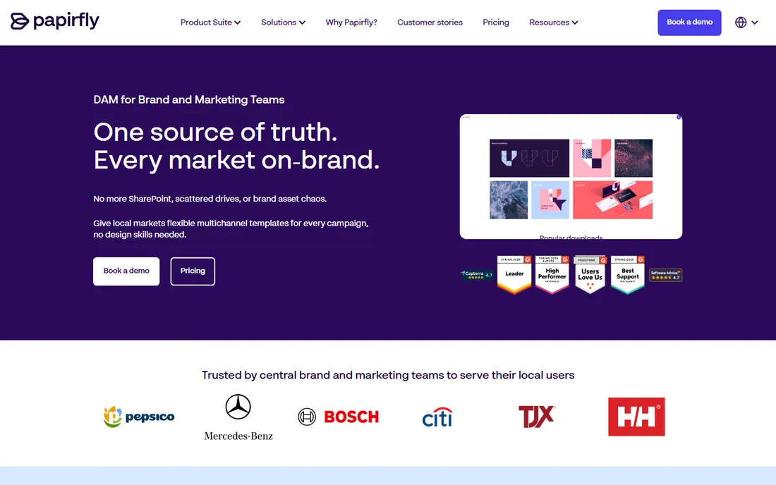 Papirfly homepage
