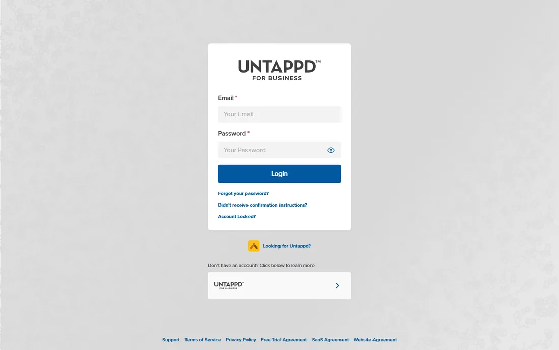 Untappd for Business homepage