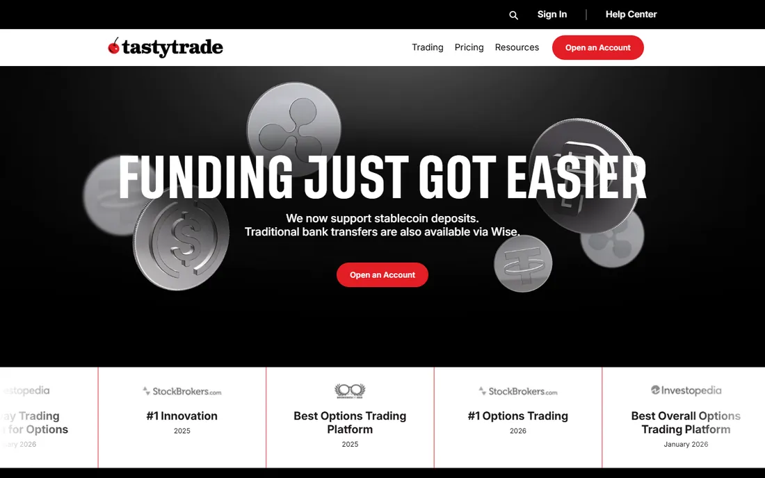 tastytrade homepage