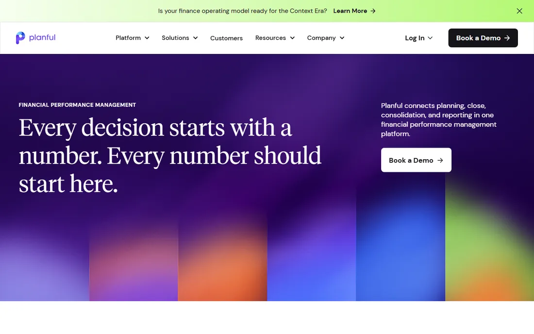 Planful homepage