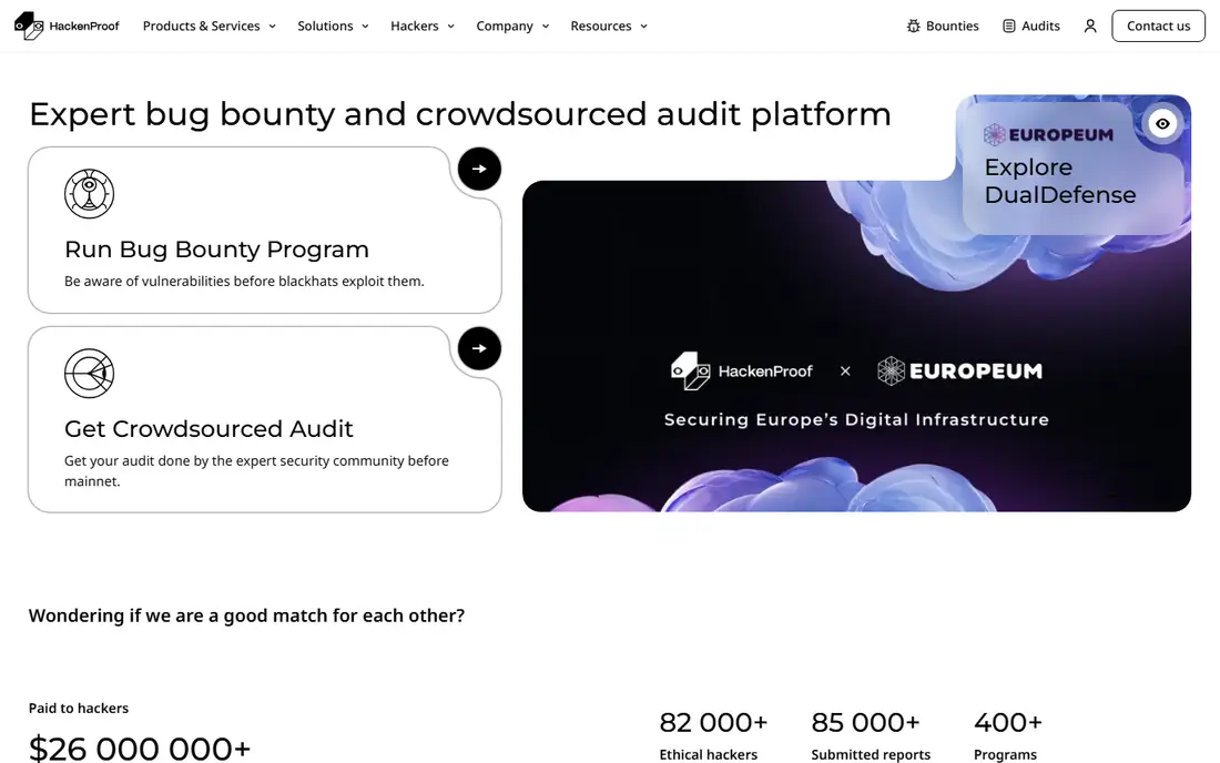 HackenProof homepage