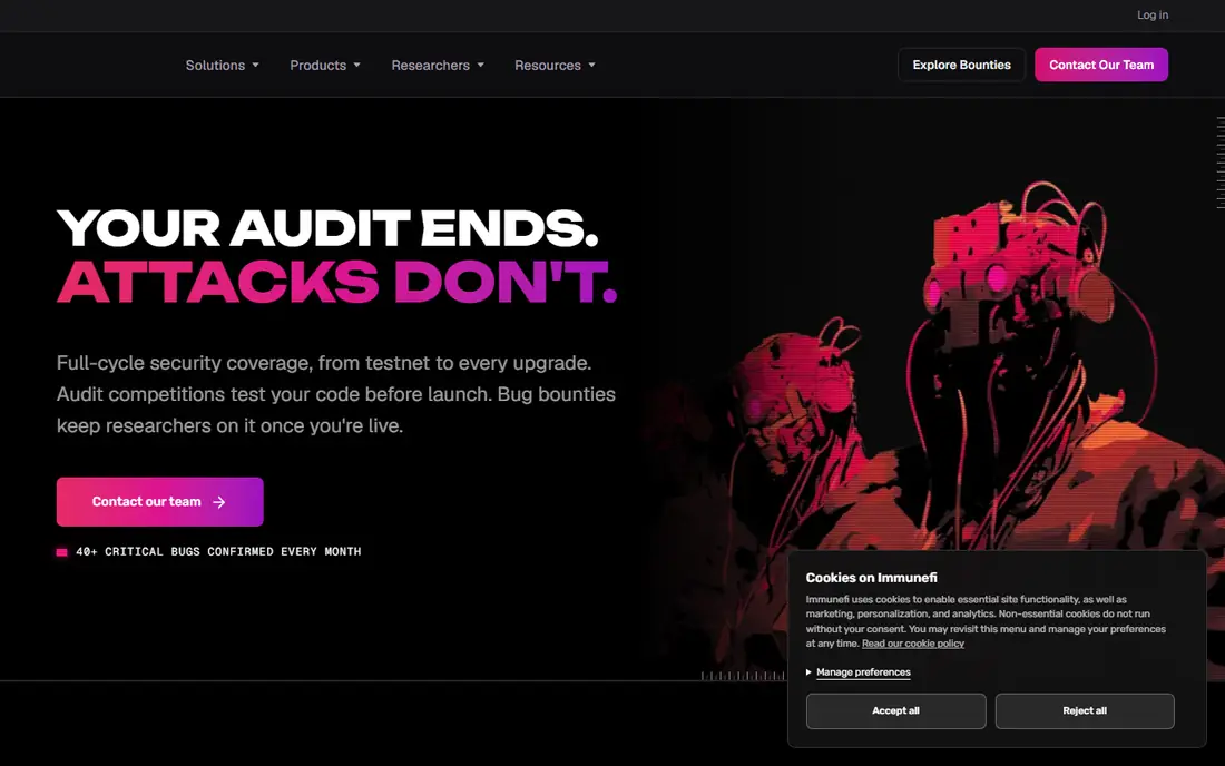 Immunefi homepage