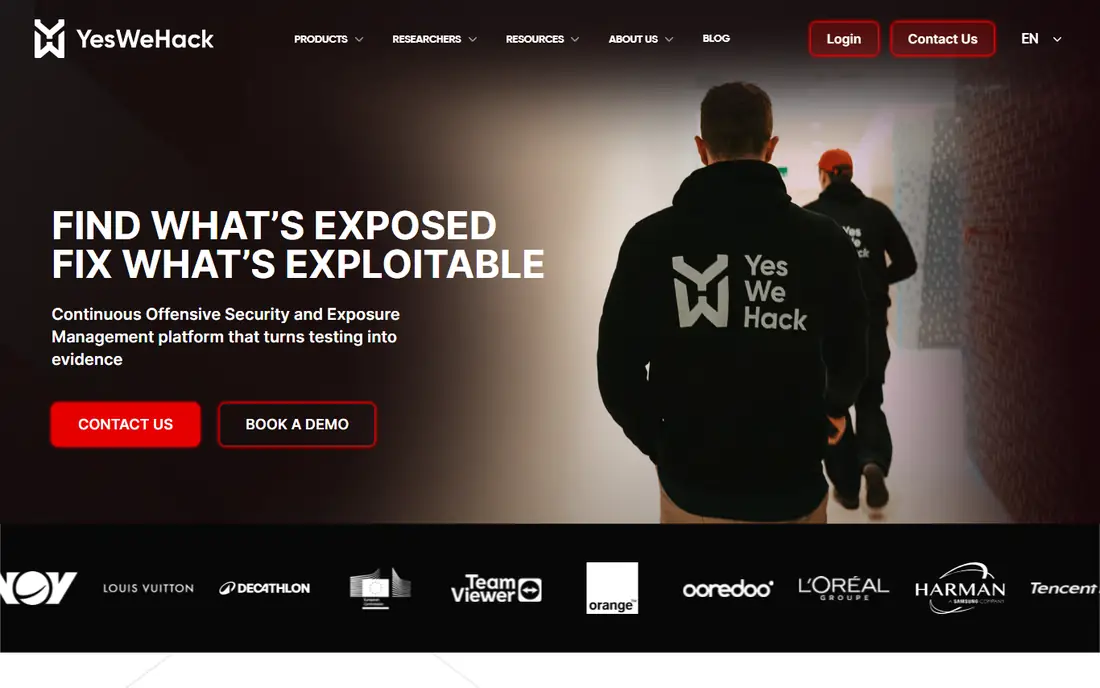 YesWeHack homepage