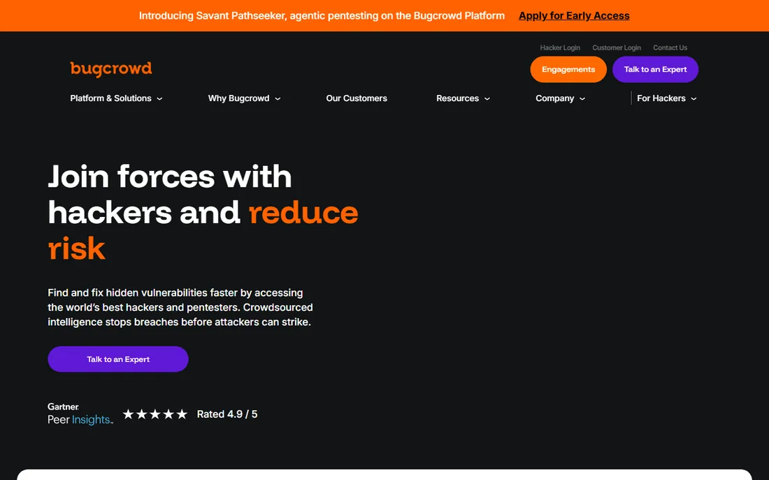 Bugcrowd homepage