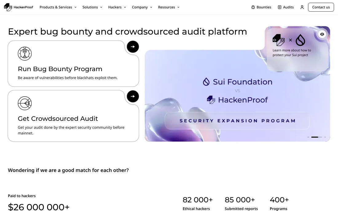HackenProof homepage