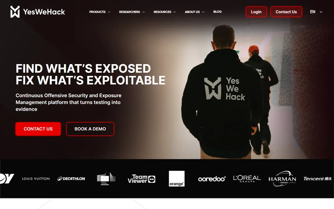 YesWeHack homepage