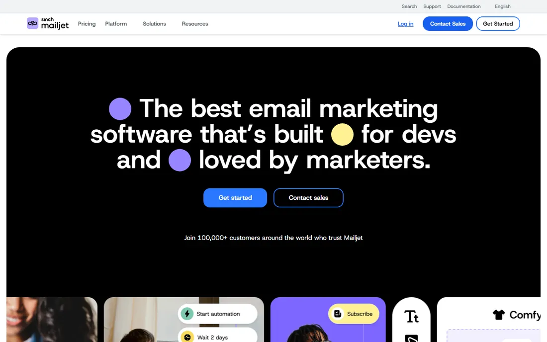 Mailjet homepage