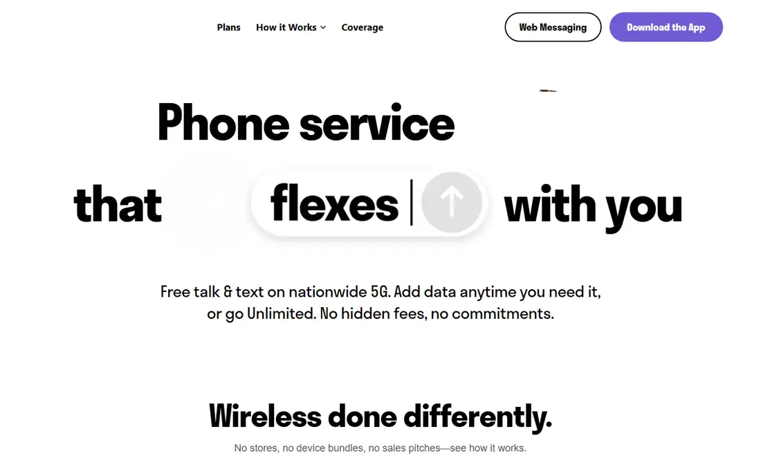 TextNow homepage