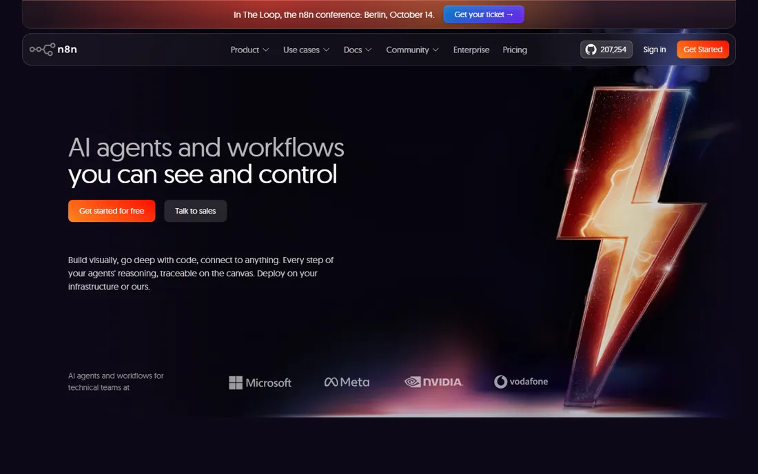 n8n homepage