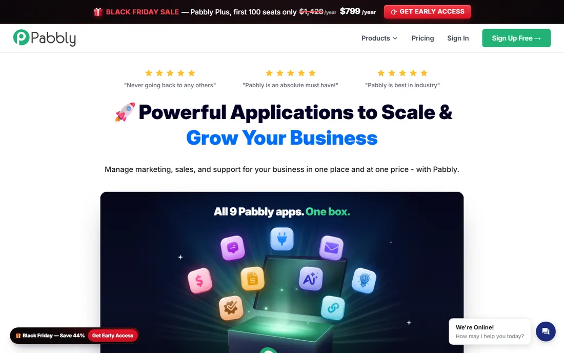 Pabbly Connect homepage