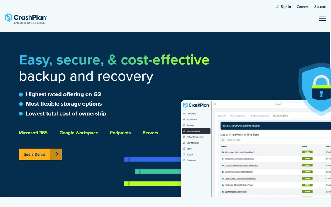 CrashPlan homepage