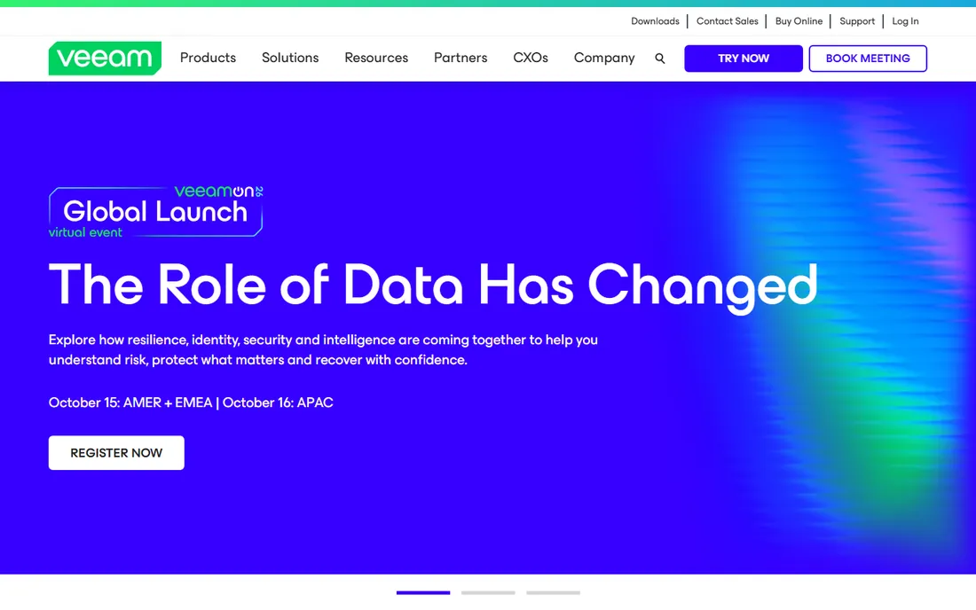 Veeam Data Platform homepage