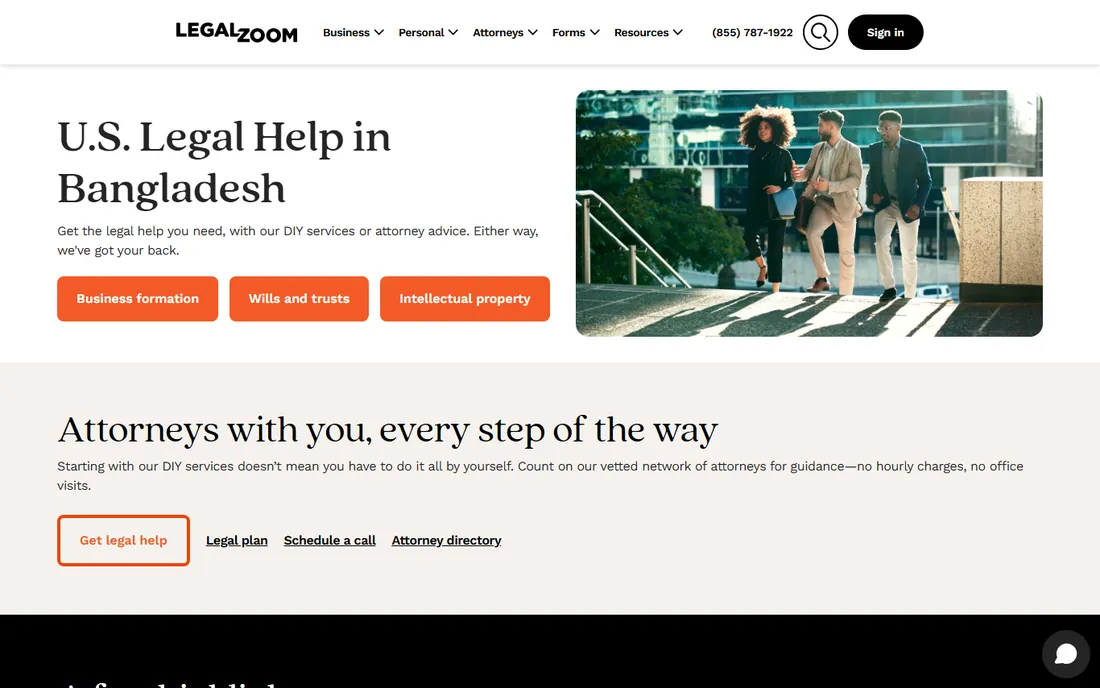 LegalZoom homepage