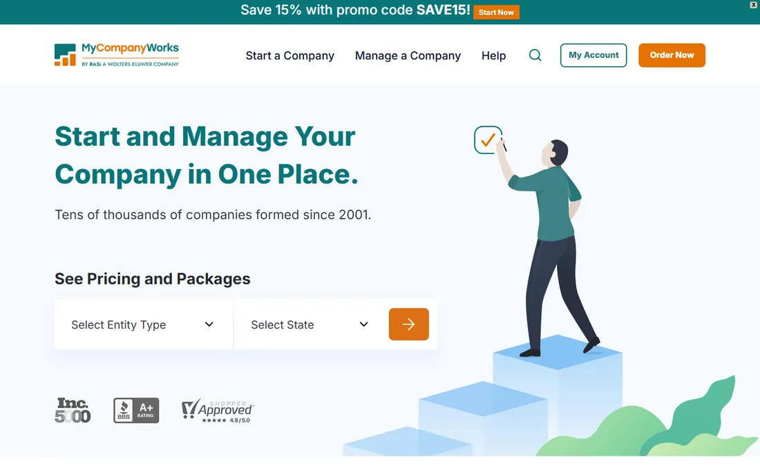 MyCompanyWorks homepage
