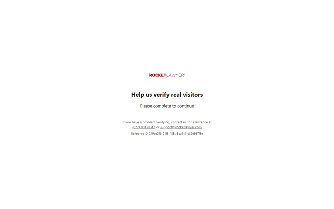 Rocket Lawyer homepage