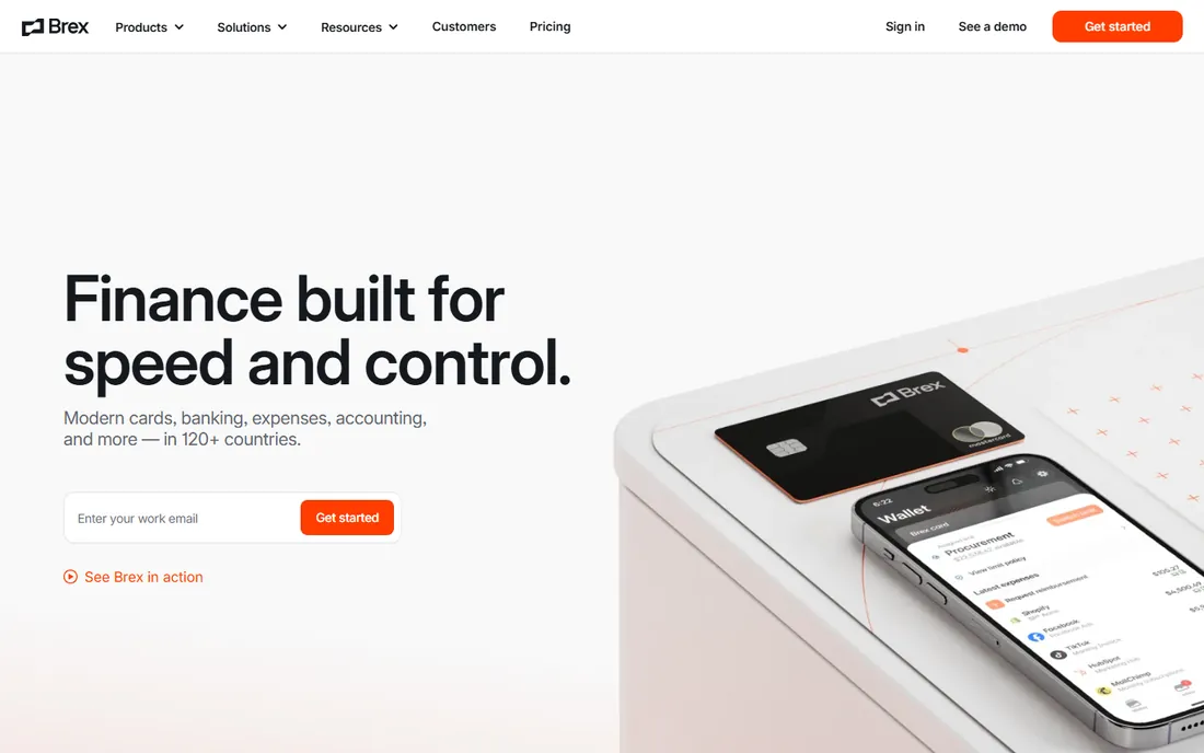 Brex homepage