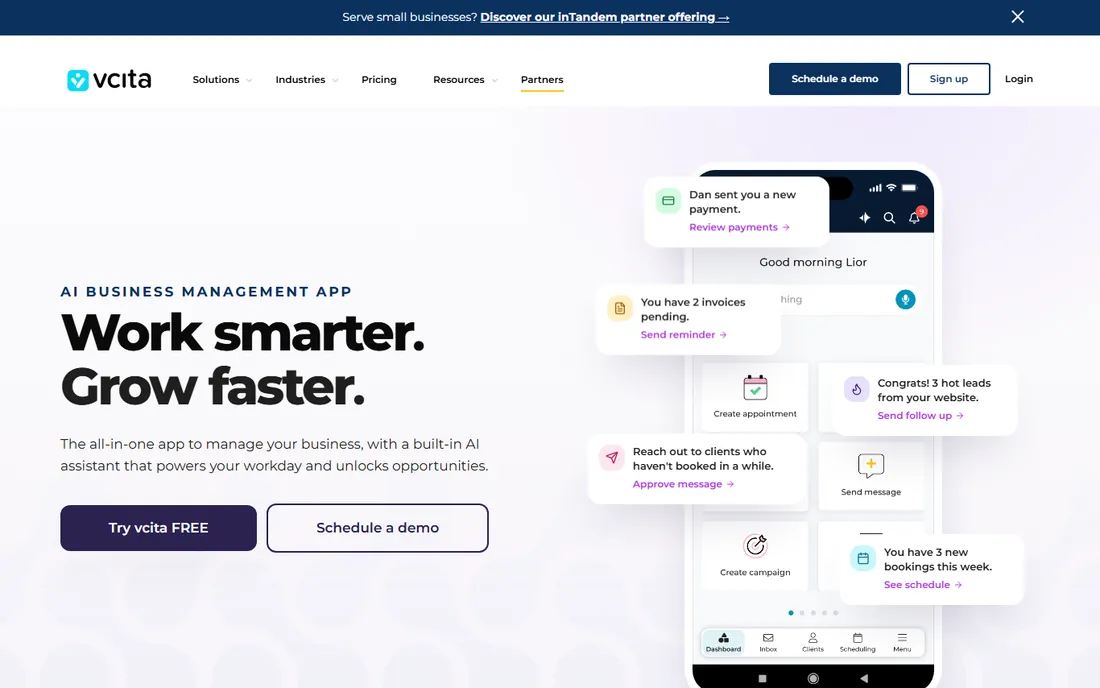 vcita homepage