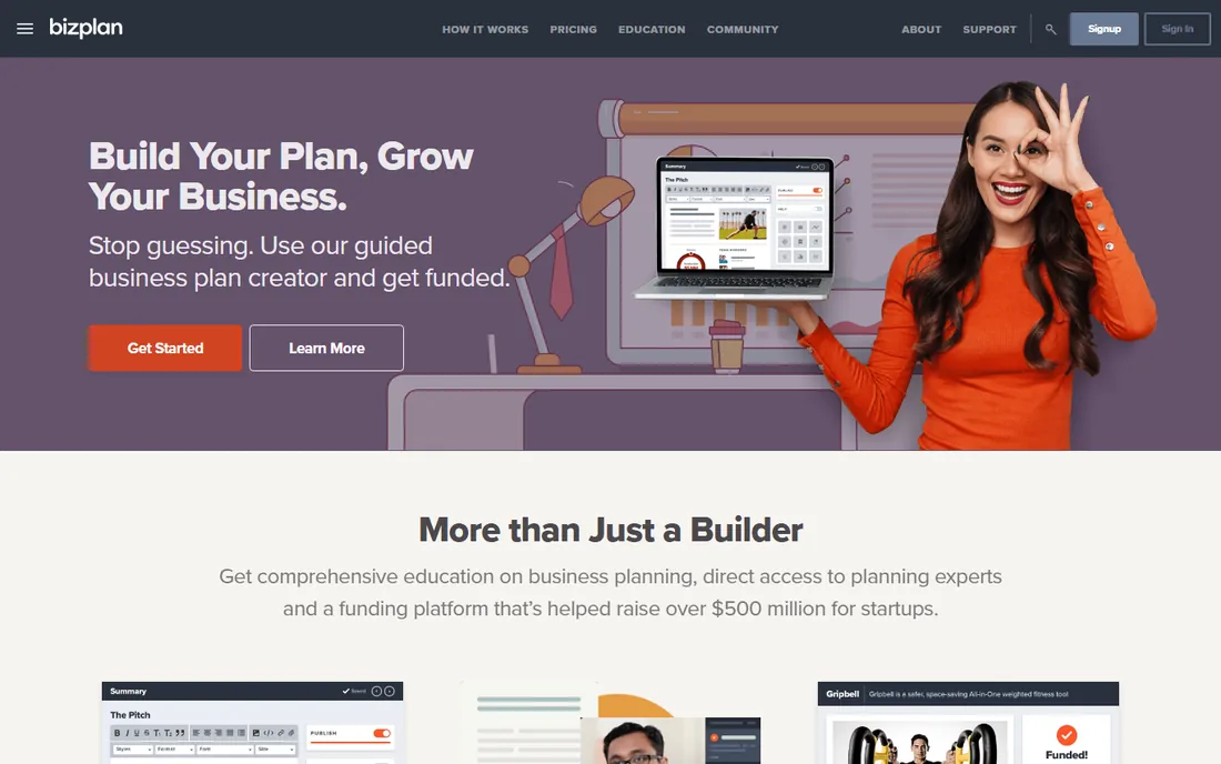 Bizplan homepage
