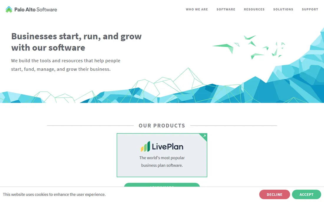 Business Plan Pro homepage
