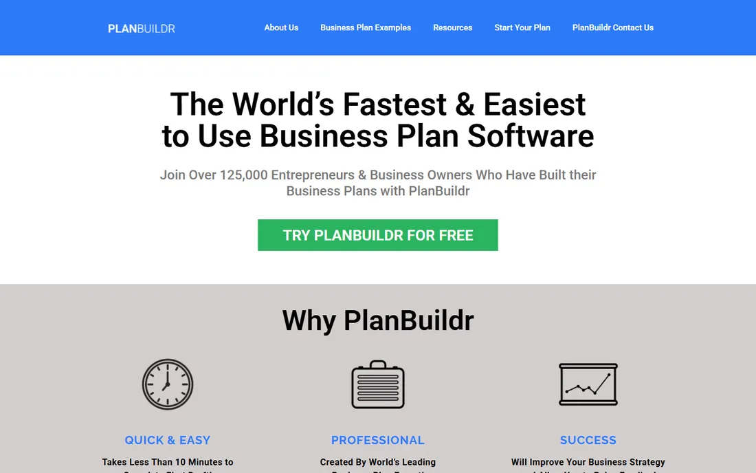 PlanBuildr homepage