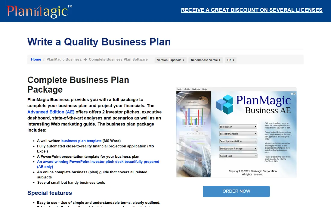 PlanMagic homepage