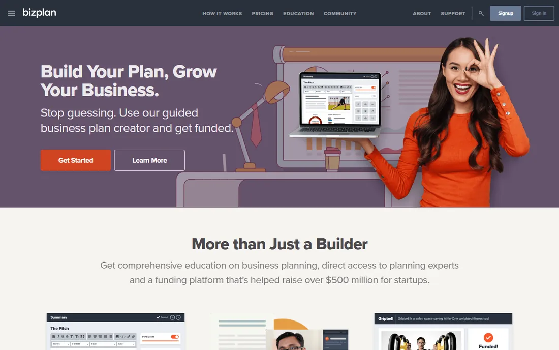 Bizplan homepage