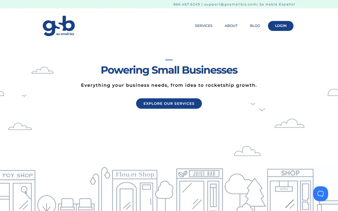 GoSmallBiz homepage
