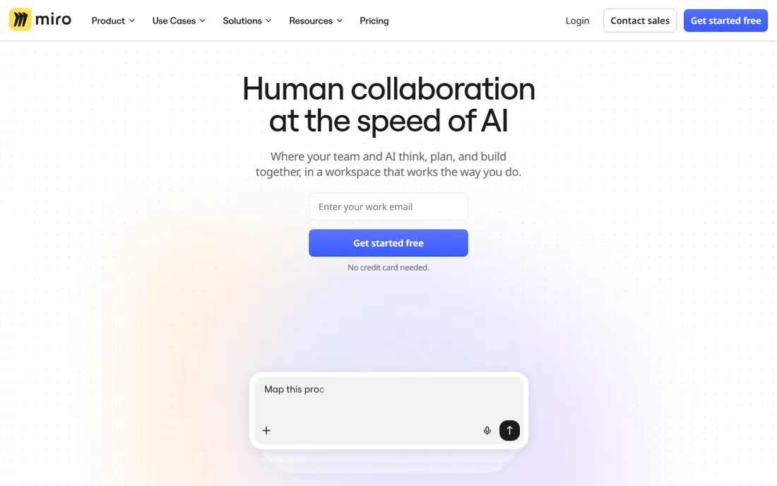 Miro homepage