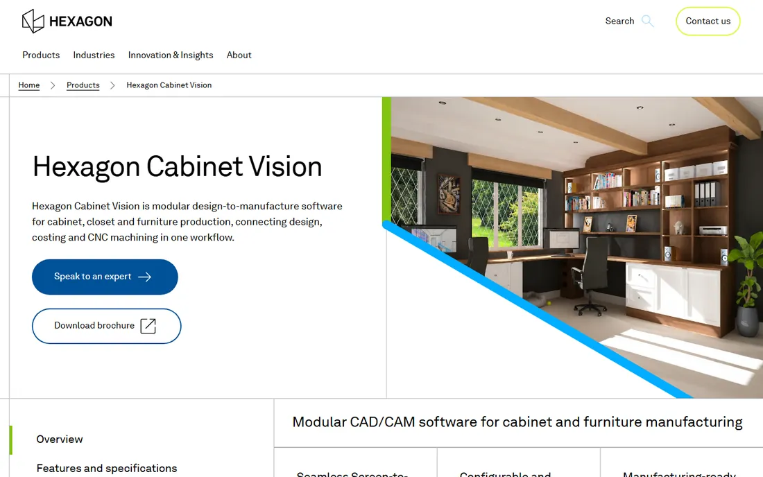 Cabinet Vision homepage