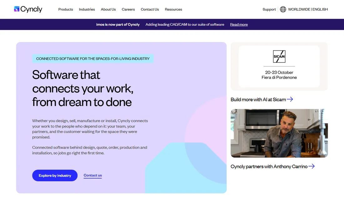 Cyncly (2020 Design) homepage