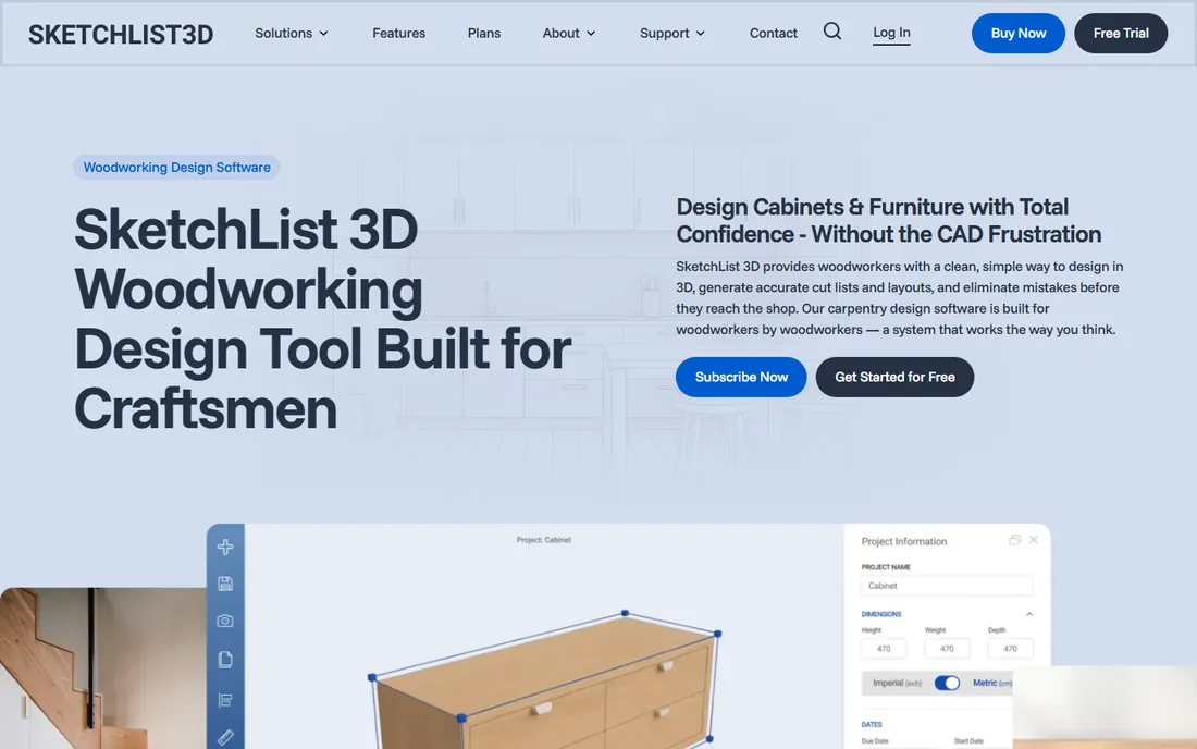 SketchList 3D homepage