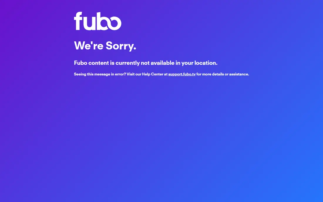 Fubo homepage