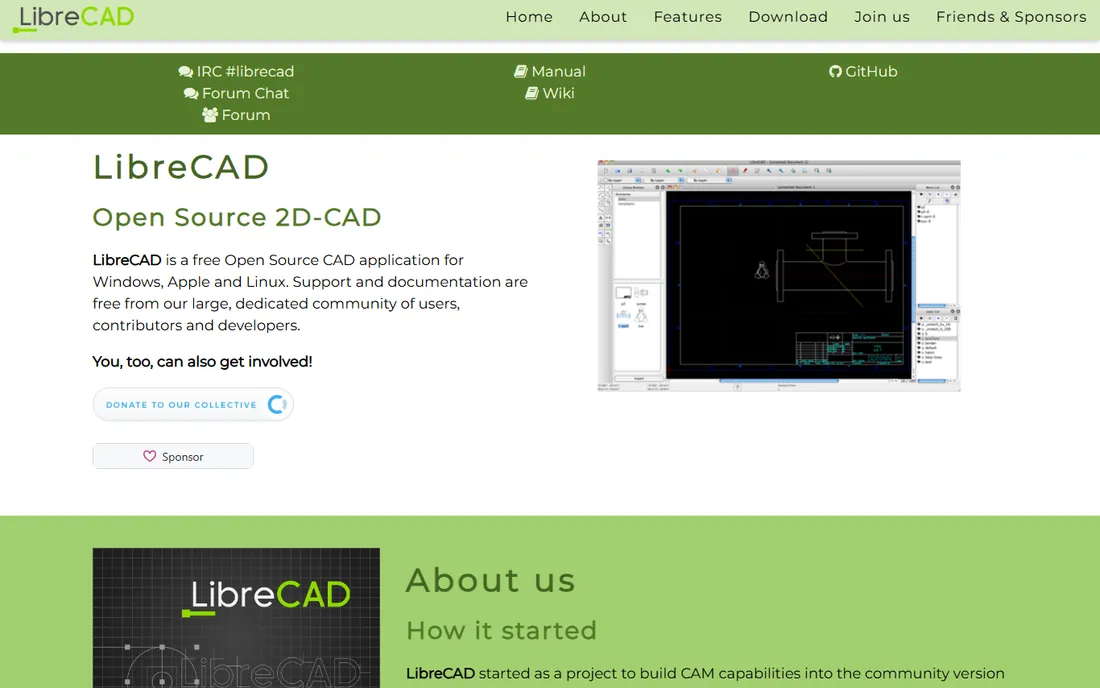 LibreCAD homepage