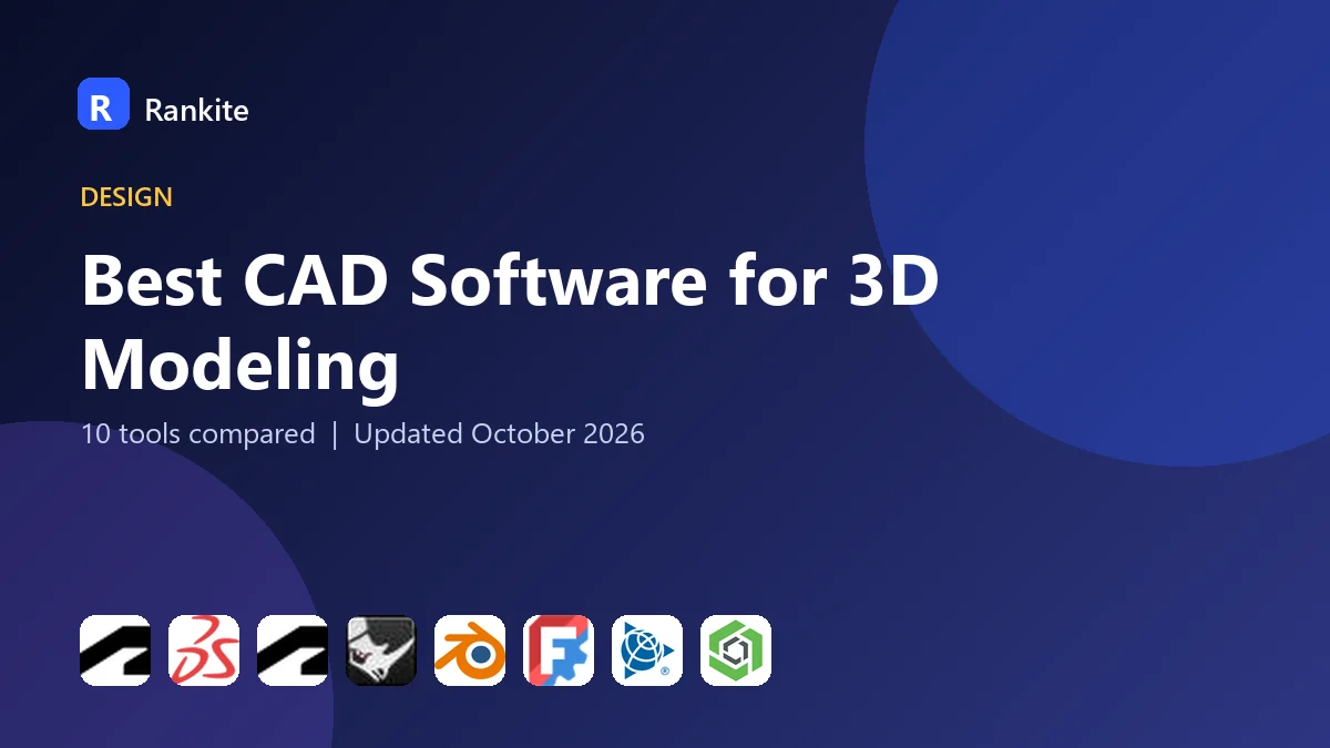 Best CAD Software for 3D Modeling in 2026: 10 Tools Compared