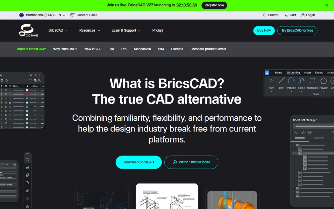 BricsCAD homepage