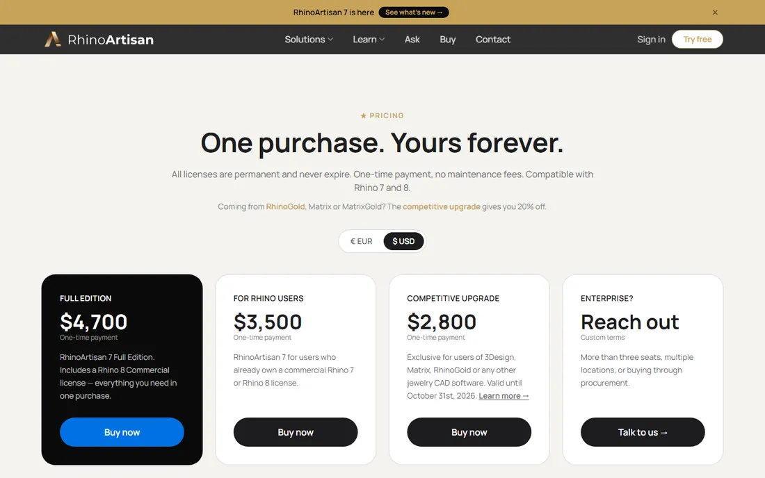 RhinoArtisan homepage